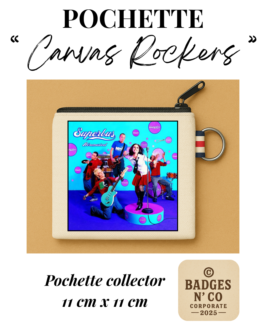 Superbus – Pochette 11x11 cm – Canvas Rockers Collection