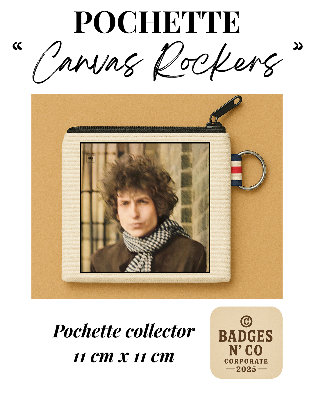 Bob Dylan – Blonde on Blonde – Pochette 11x11 cm – Canvas Rockers Collection