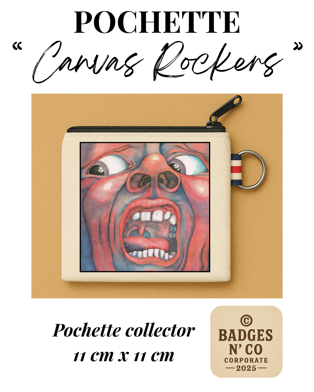 King Crimson – Pochette 11x11 cm – Canvas Rockers Collection