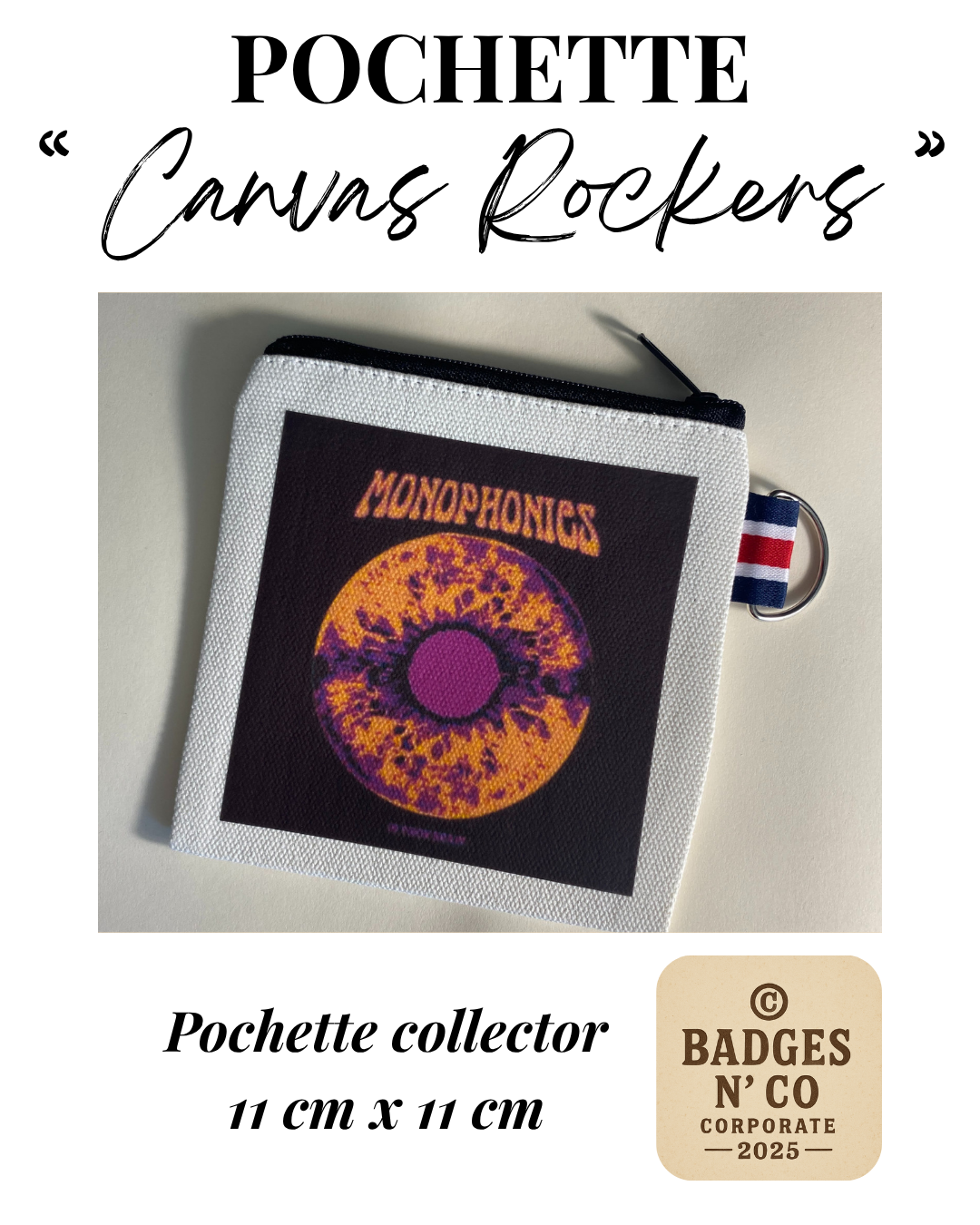 Monophonics – Pochette 11x11 cm – Canvas Rockers Collection