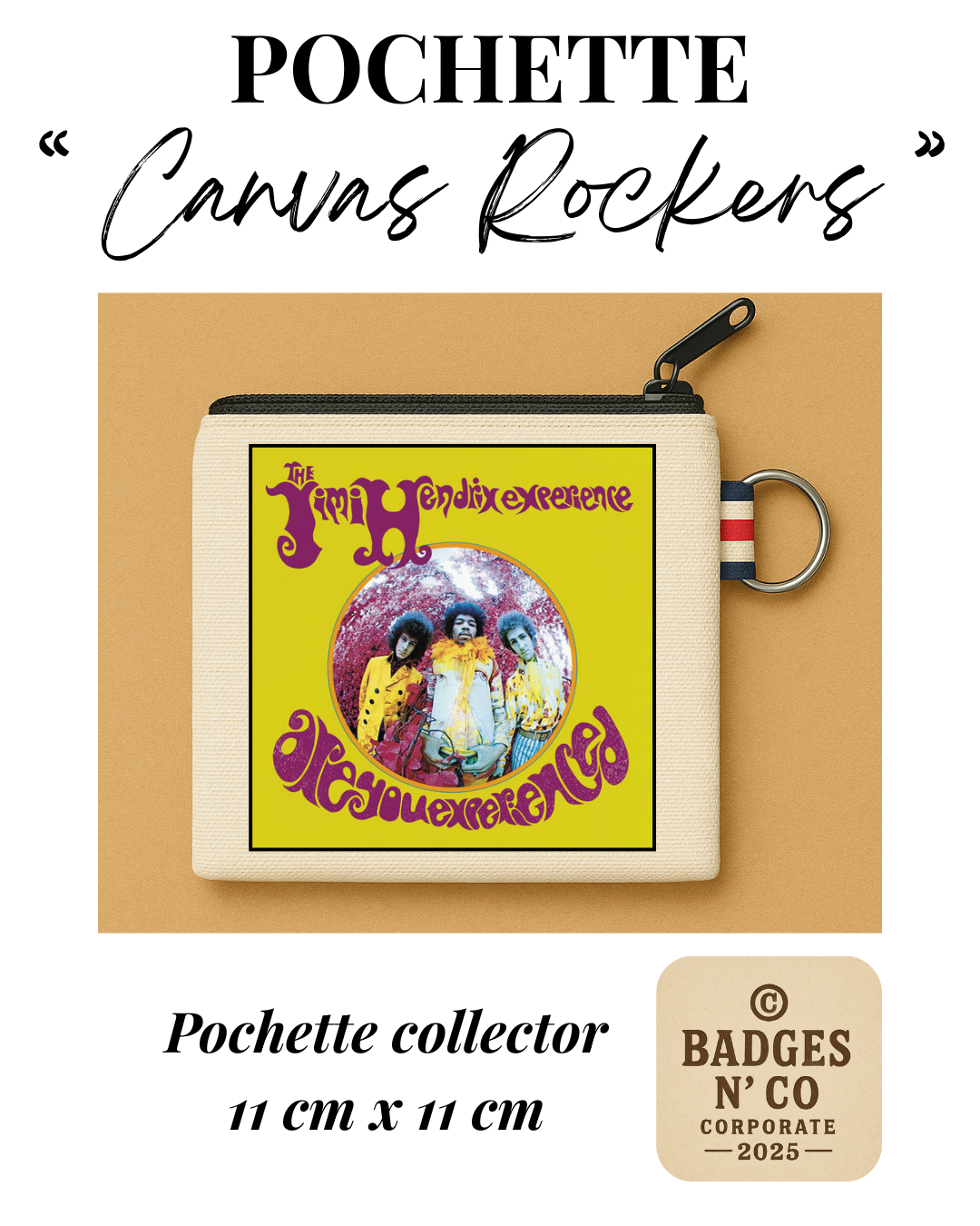 The Jimi Hendrix Experience – Are You Experienced – Pochette 11x11 cm – Canvas Rockers Collection