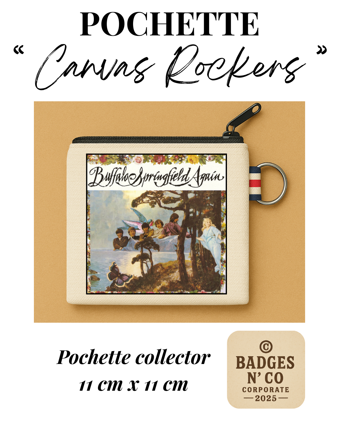 💿 Pochette 11x11 cm 100 % coton - Buffalo Springfield - Buffalo Springfield Again