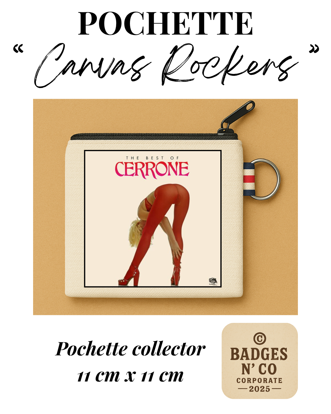 Cerrone – Pochette 11x11 cm – Canvas Rockers Collection