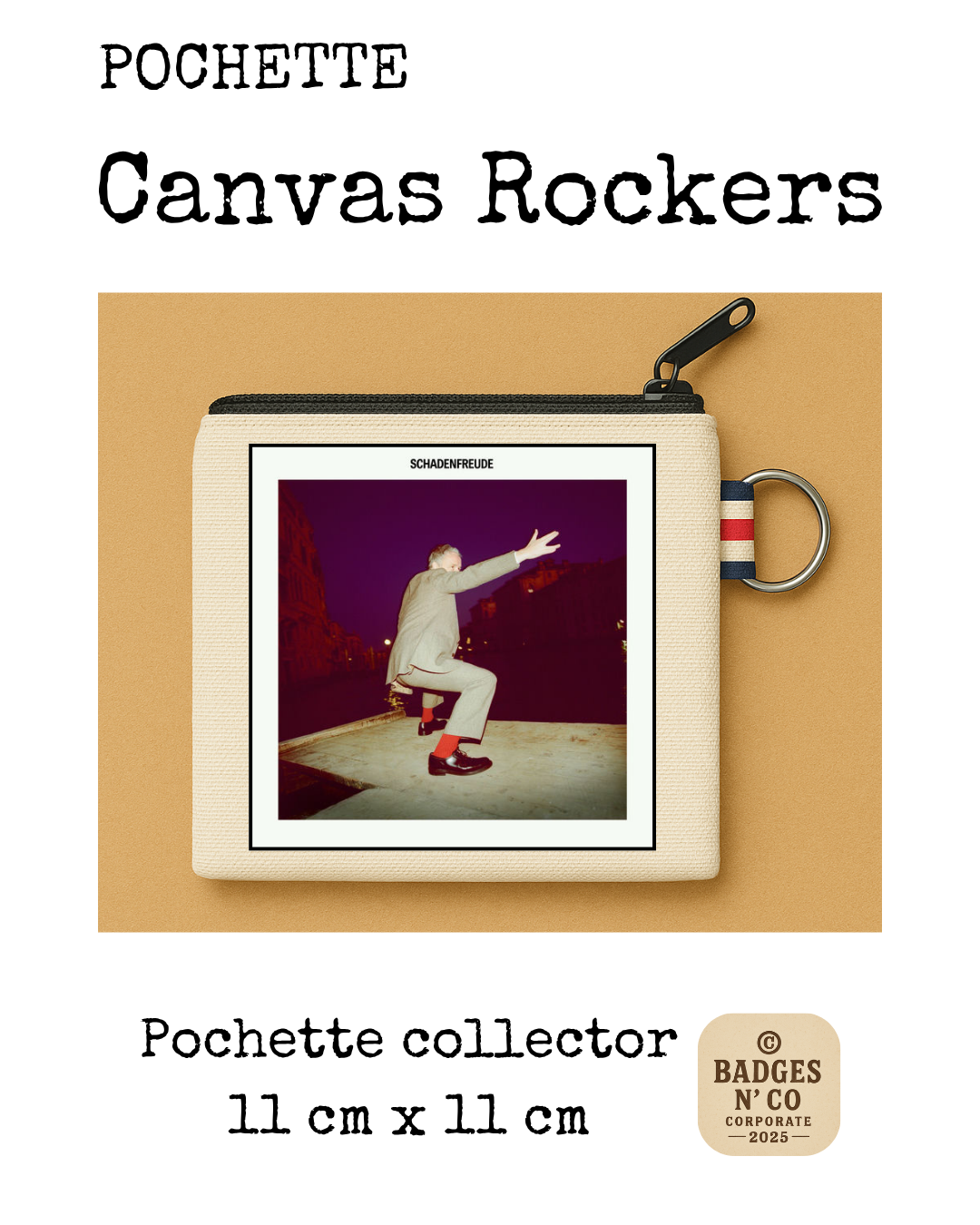 Baxter Dury – Pochette 11x11 cm – Canvas Rockers Collection