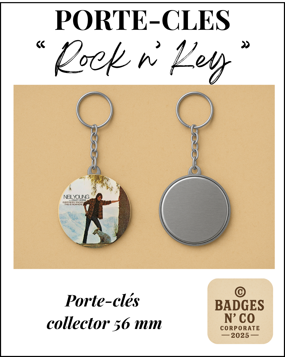 🔑 Porte-clés - Neil Young - Everybody Knows This Is Nowhere