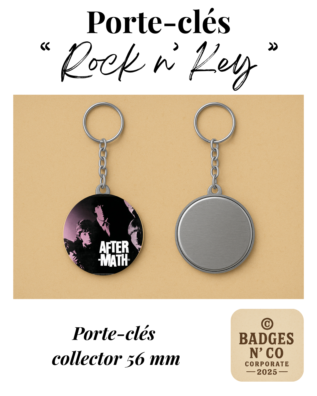 The Rolling Stones – 🎸 Le porte-clés Aftermath, l’insolence gravée dans le rock 🖤