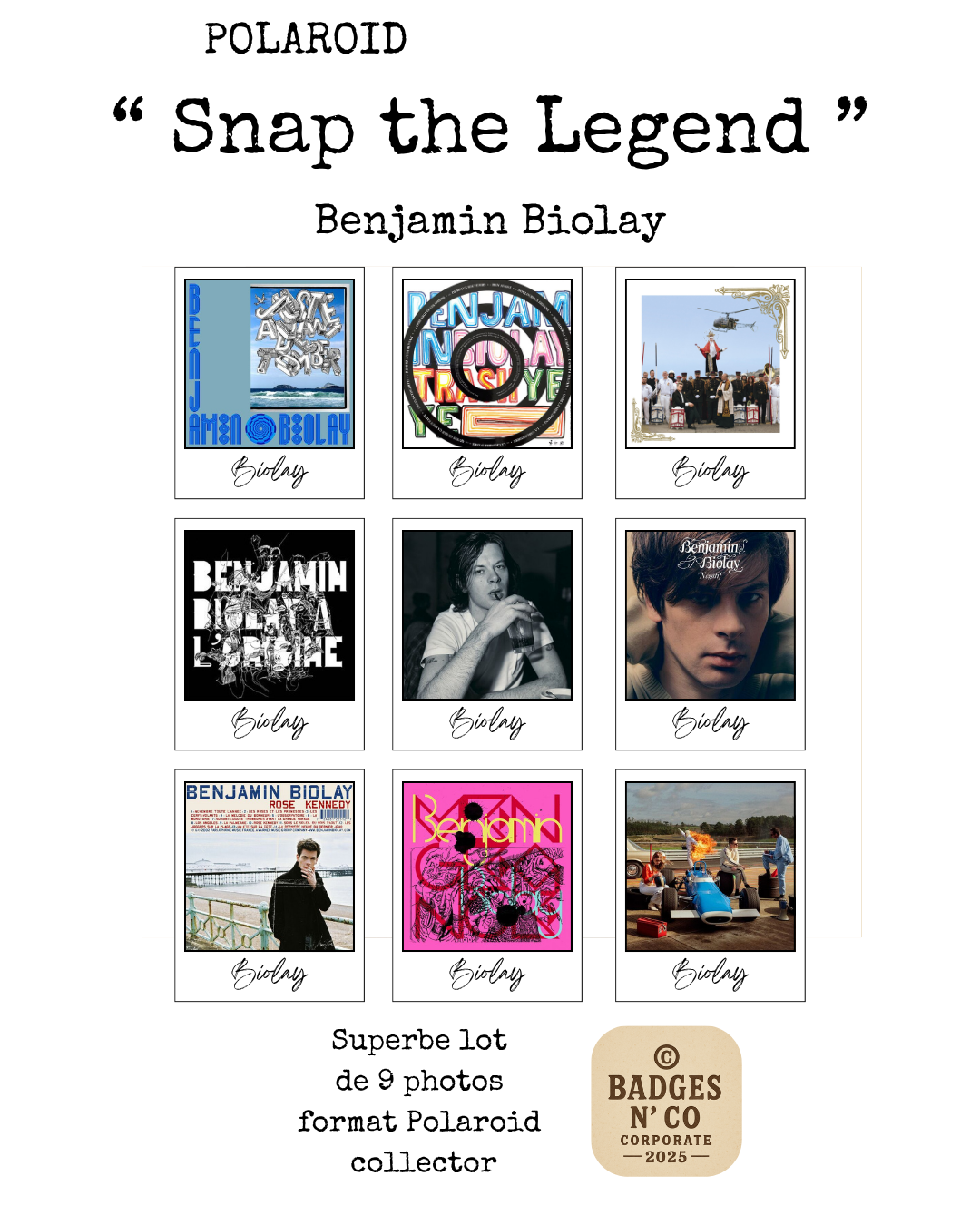 🎷 Snap the Legend – Benjamin Biolay : 9 polaroids pour une élégance mélodique 📸