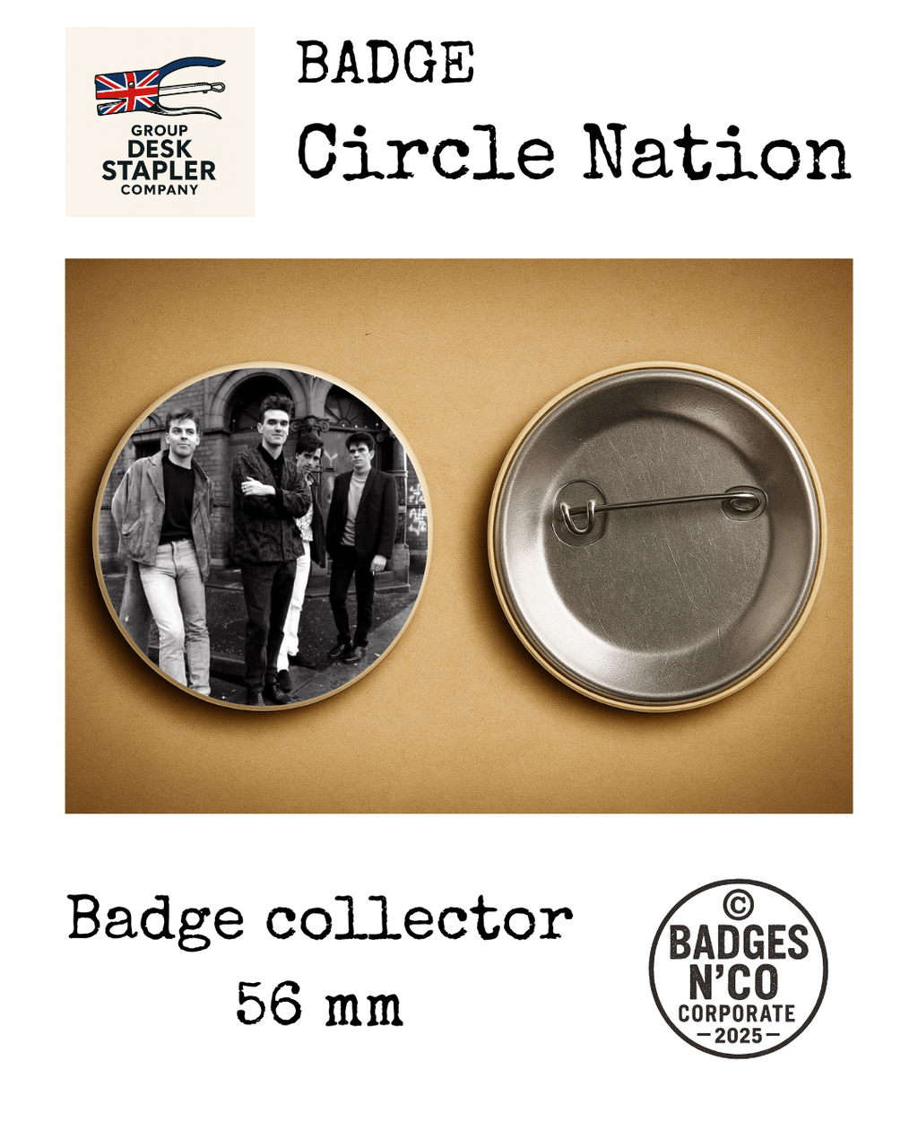 Badge The Smiths Circle Nation collector 56 mm