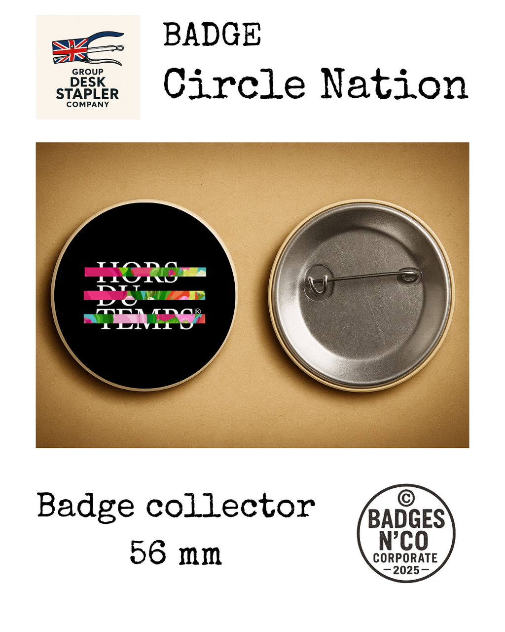 Kyo – badge 56 mm : L’empreinte sensible du rock français gravée en refrains générationnels