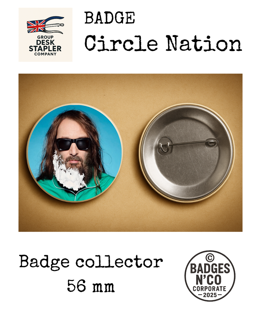 Sébastien Tellier – badge 56 mm : L’électron libre de la pop française gravé en sensualité synthétique