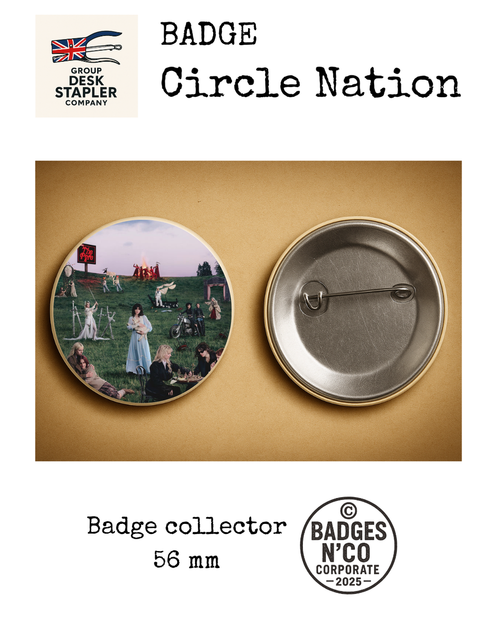 Badge The Last Dinner Party 56 mm rock baroque britannique collector design musical