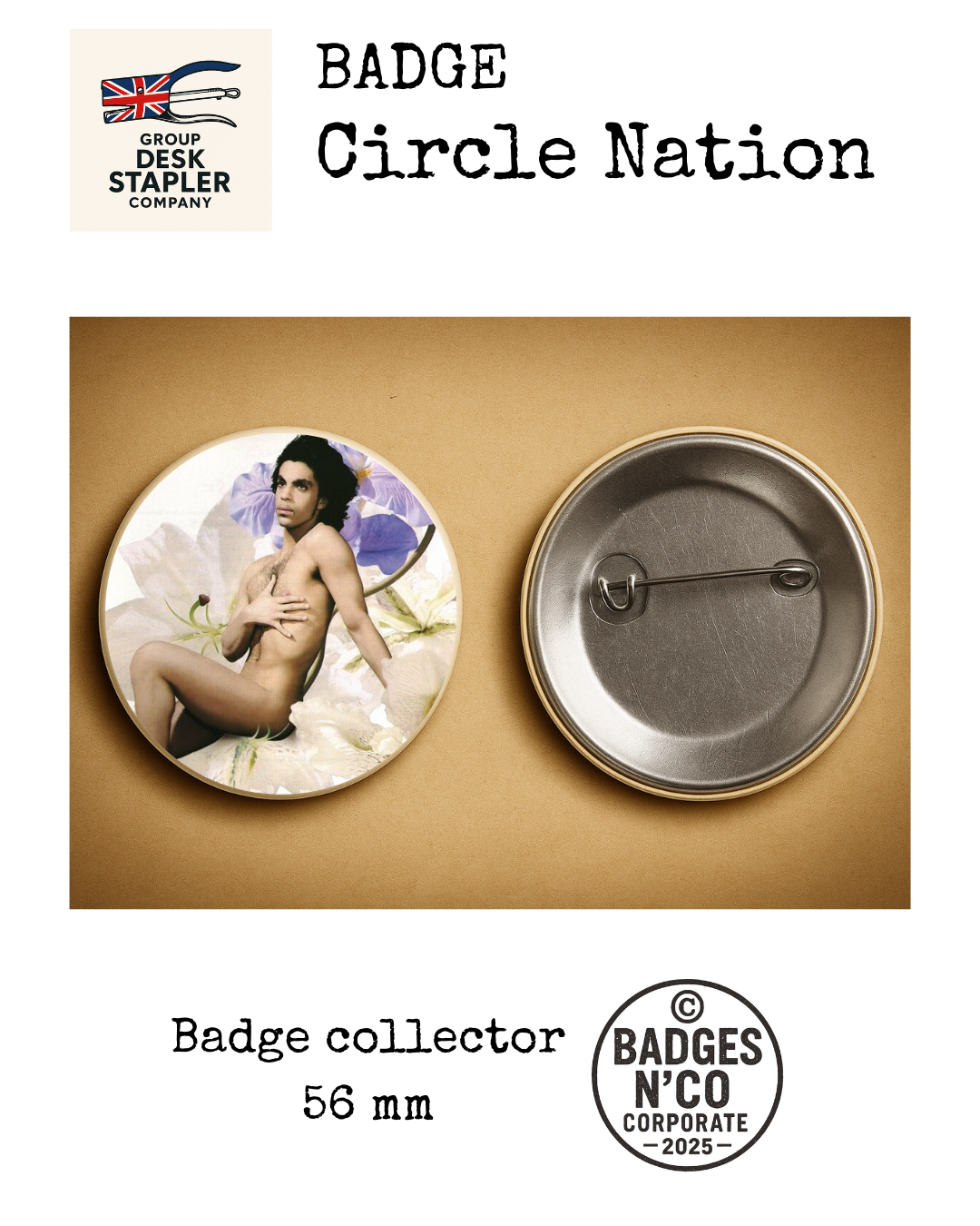 Prince Badge 56 mm Circle Nation Collector