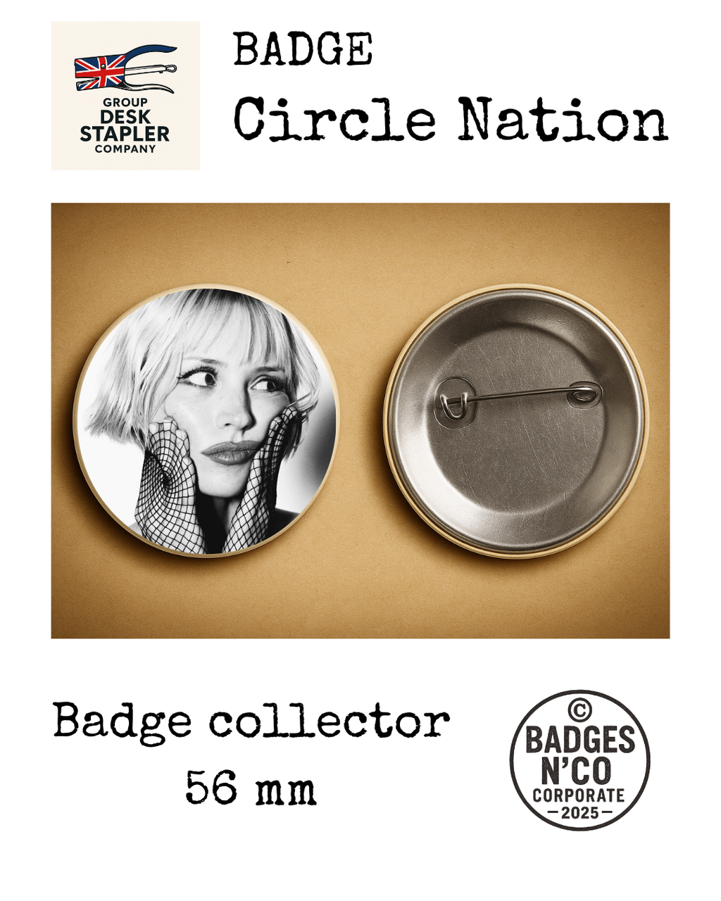Angèle – badge 56 mm : La pop belge gravée dans la douceur piquante et l’ironie lucide