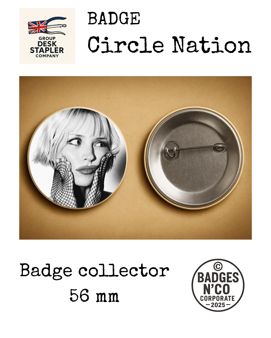 Angèle – badge 56 mm : La pop belge gravée dans la douceur piquante et l’ironie lucide