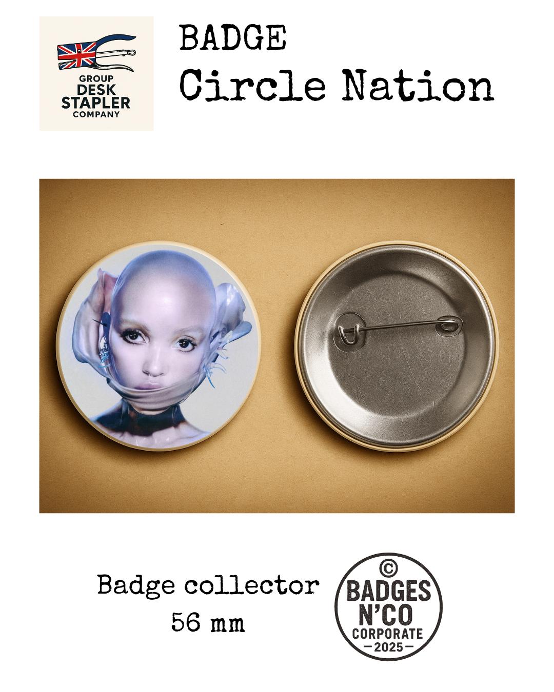 FKA Twigs Badge 56 mm Circle Nation Collector