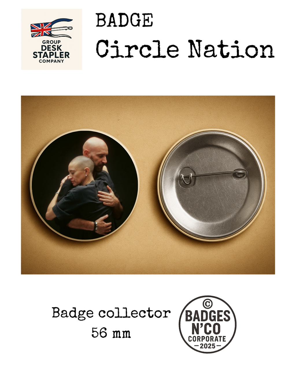 Badge Kompromat 56 mm electro punk indus française collector design musical (Copie)