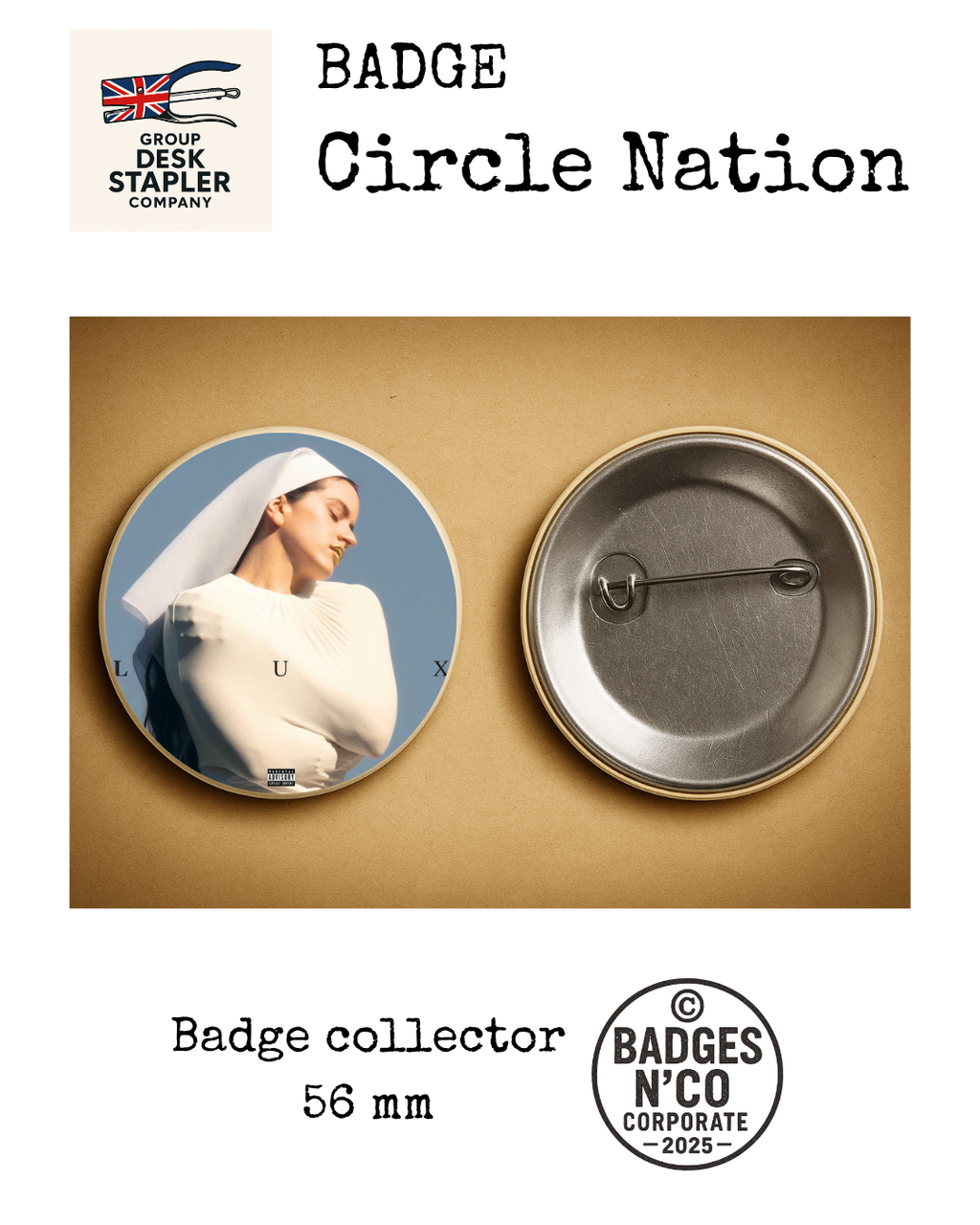 Badge Rosalía 56 mm pop latine flamenco urbain collector design musical