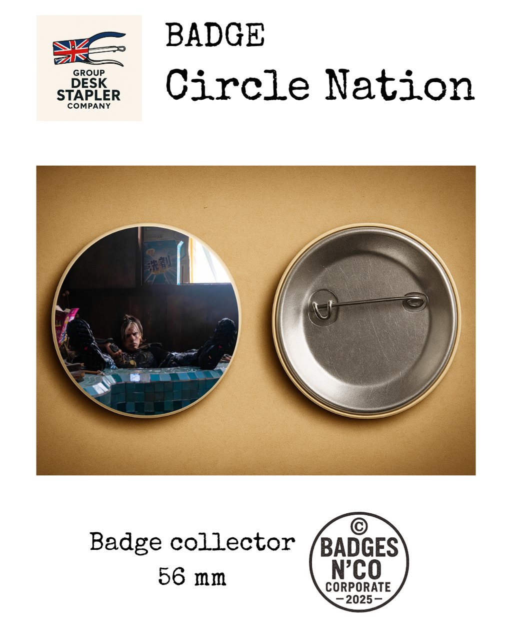 Badge Orelsan 56 mm – Collection Circle Nation (rap français moderne)