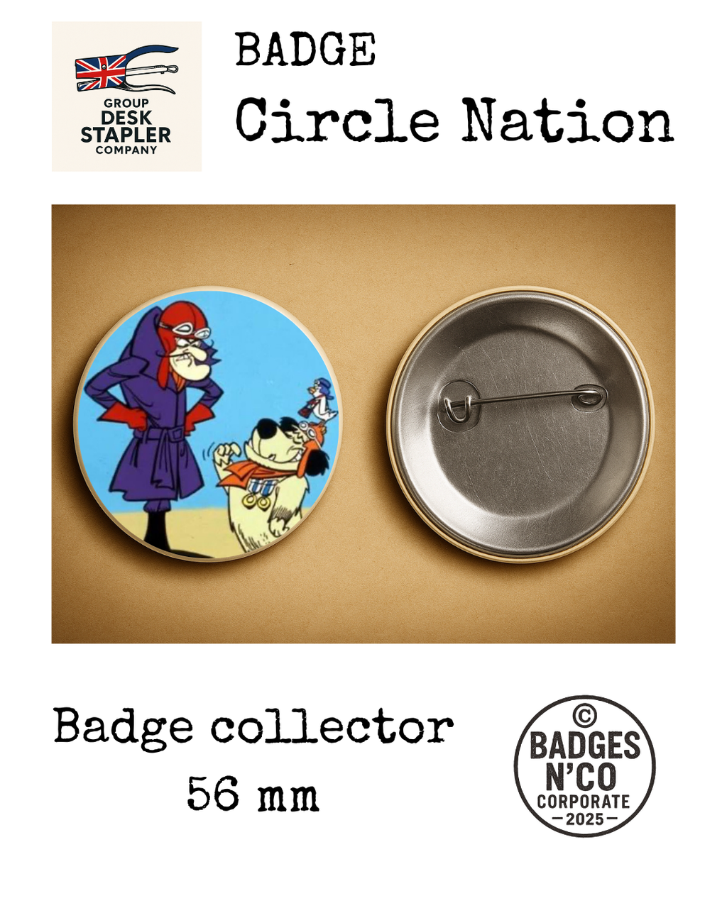 Badge Satanas et Diabolo Circle Nation collector 56 mm