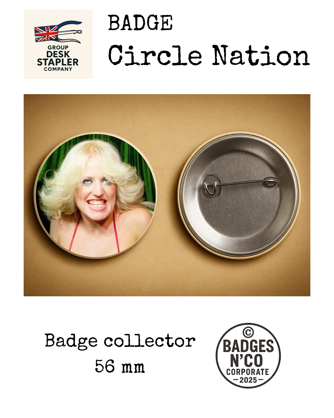 Badge Amyl and The Sniffers Circle Nation collector 56 mm