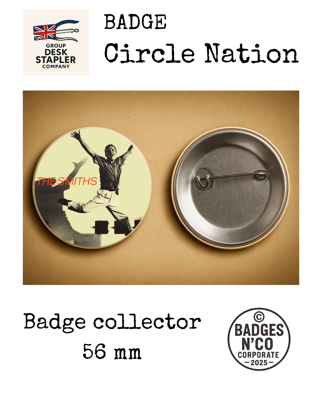 Badge The Smiths Circle Nation collector 56 mm