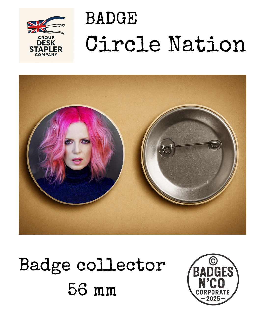 Badge Garbage Circle Nation collector 56 mm