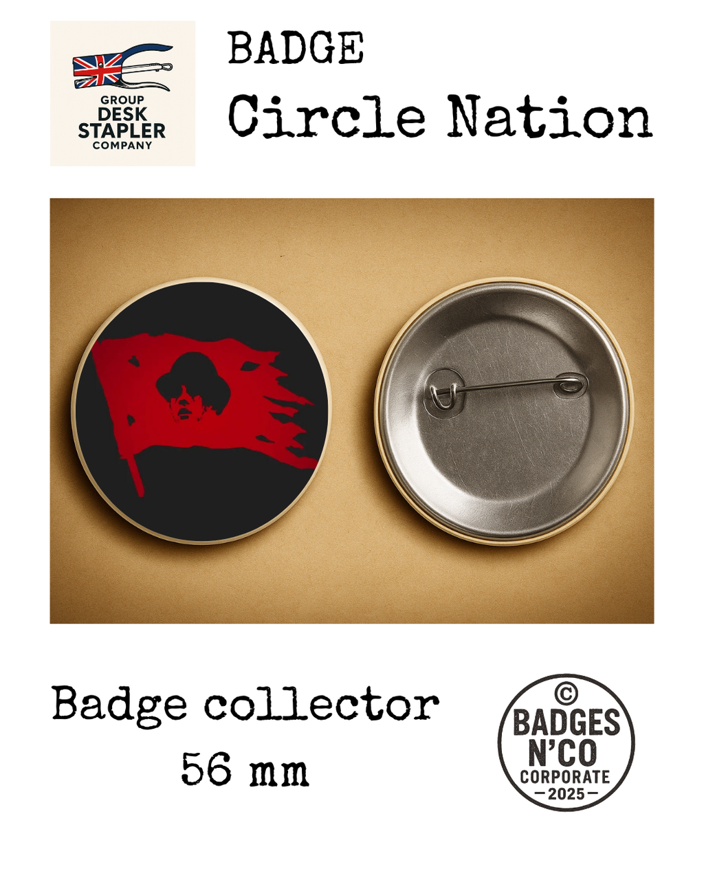 Badge Saez Circle Nation collector 56 mm