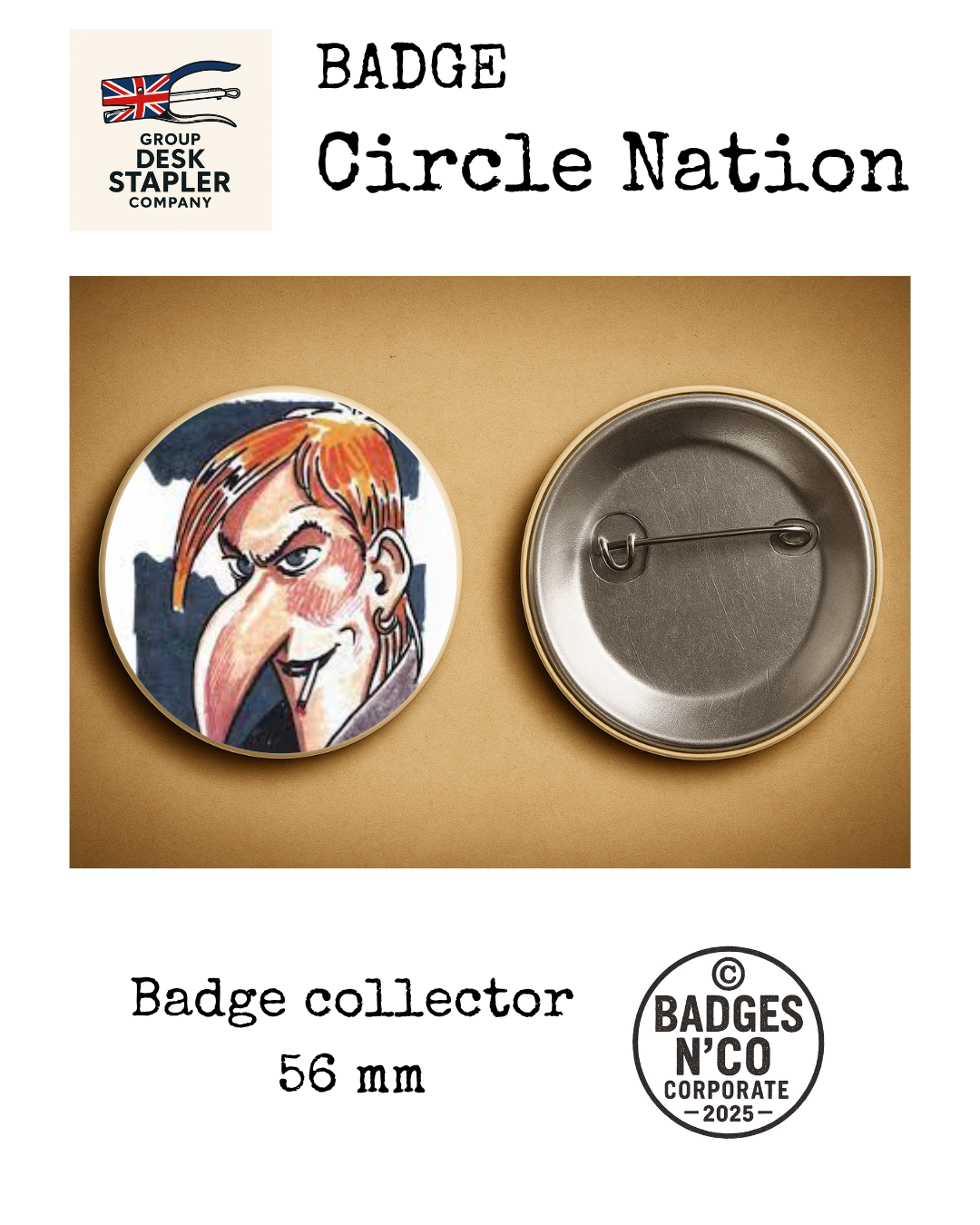 Badge Zanardi Circle Nation collector 56 mm