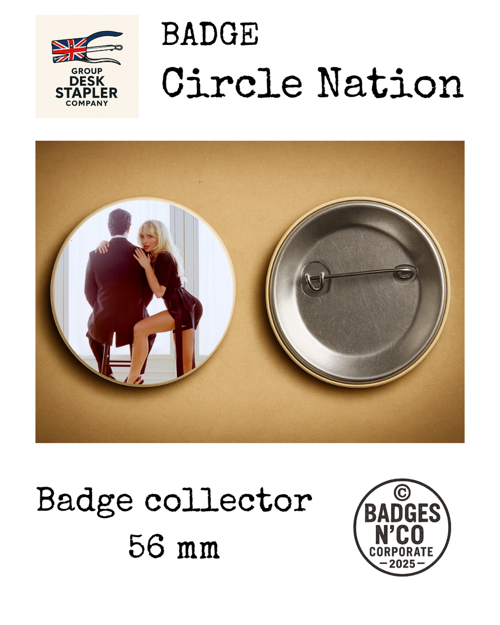 Badge Sabrina Carpenter Circle Nation collector 56 mm