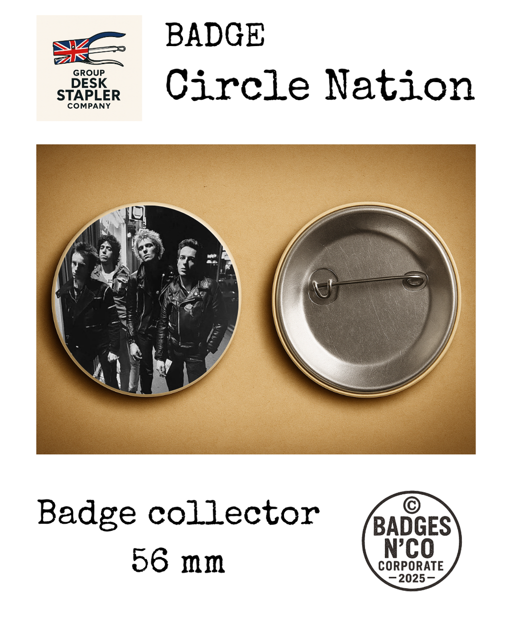 Badge The Clash Circle Nation collector 56 mm