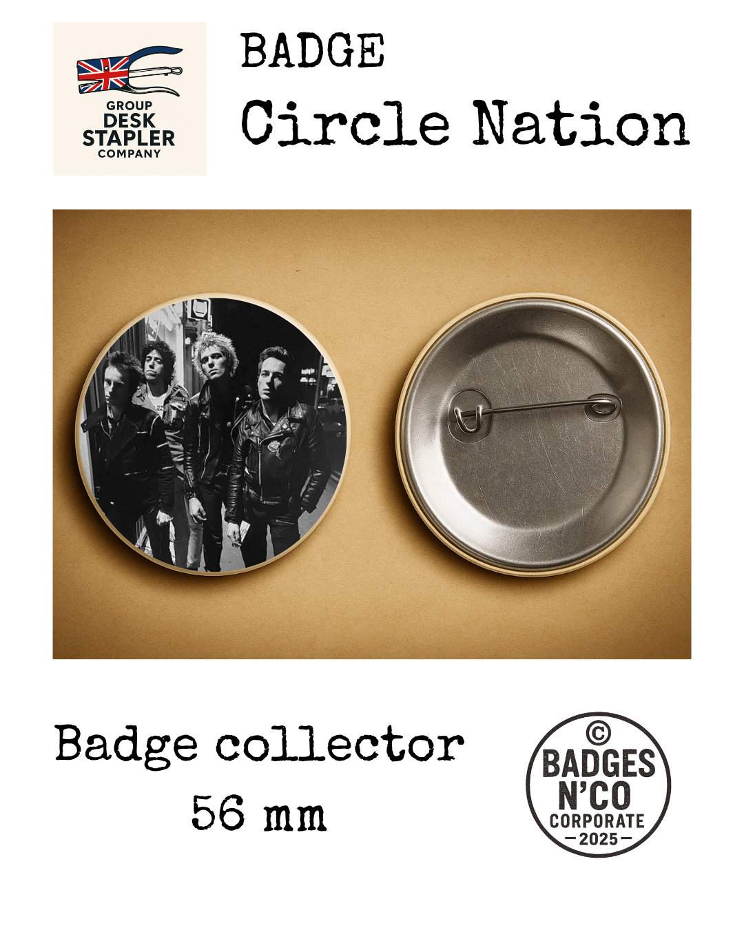 Badge The Clash Circle Nation collector 56 mm