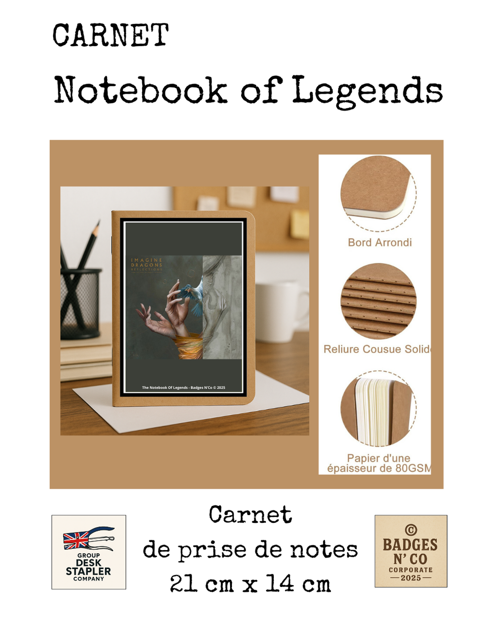 Imagine Dragons – carnet Notebook of Legend