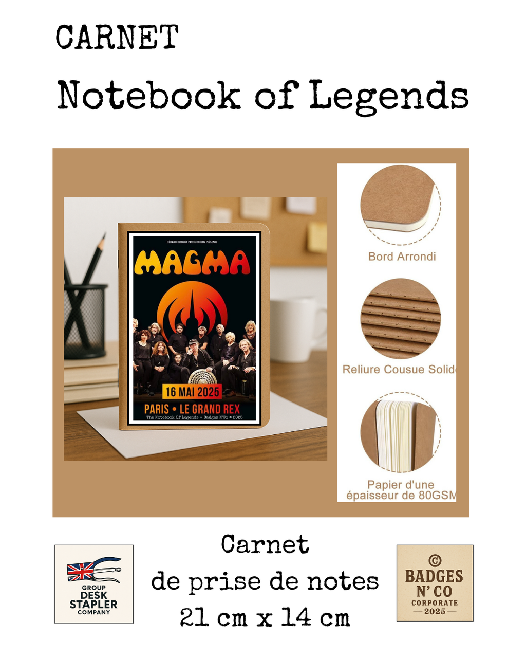 Carnet Magma Notebook of Legends collector 21x14 cm