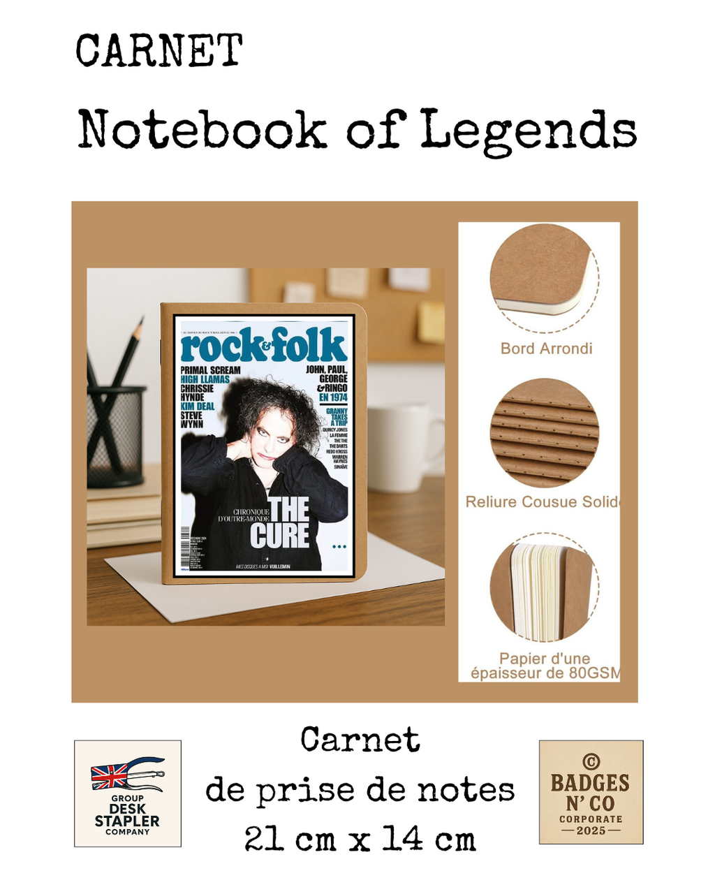 Carnet The Cure Notebook of Legends collector 21x14 cm