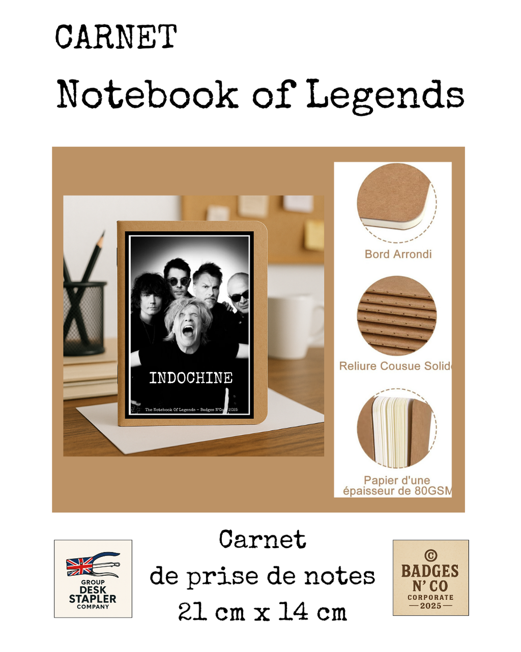 Indochine – carnet Notebook of Legend