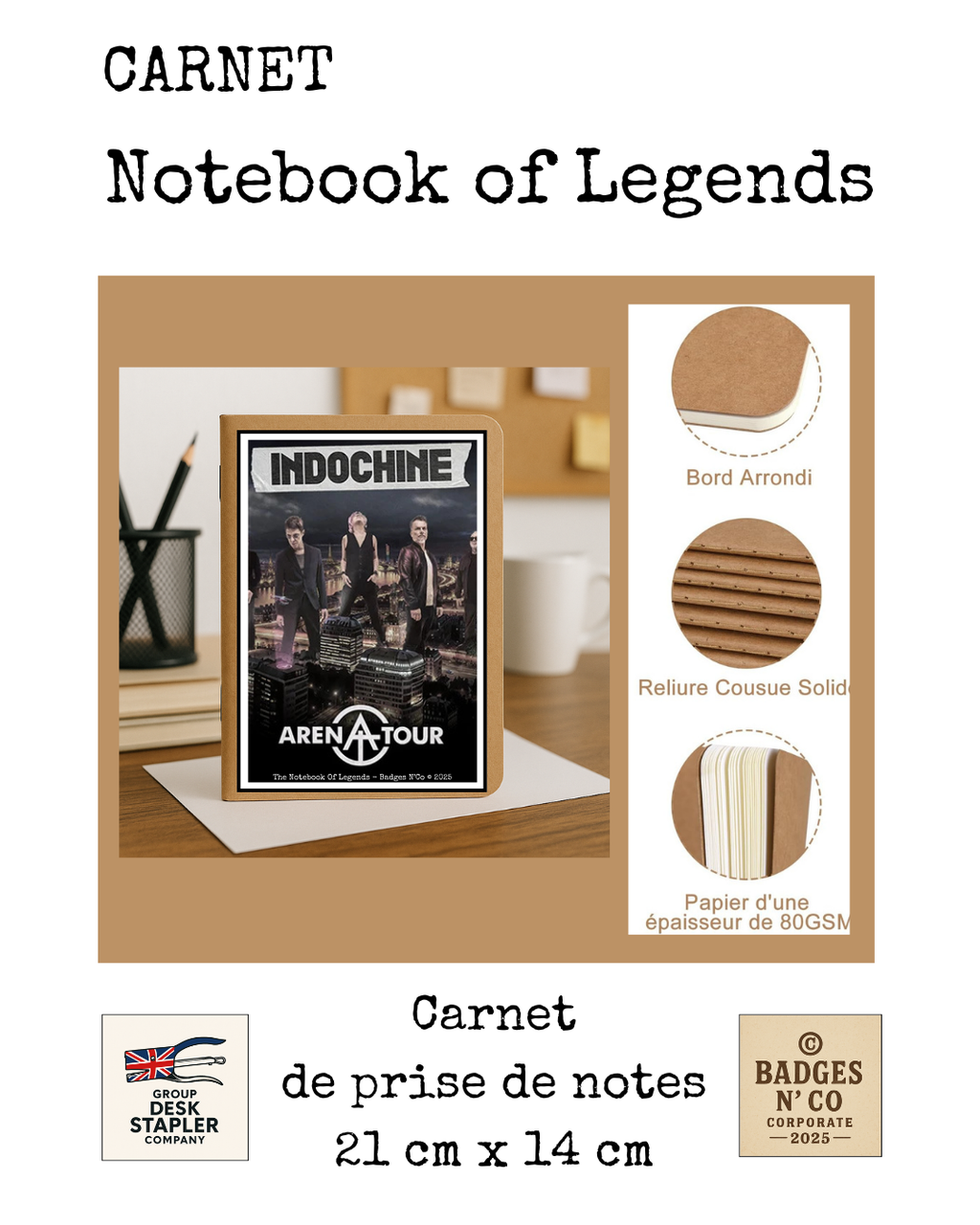 Indochine – carnet Notebook of Legend
