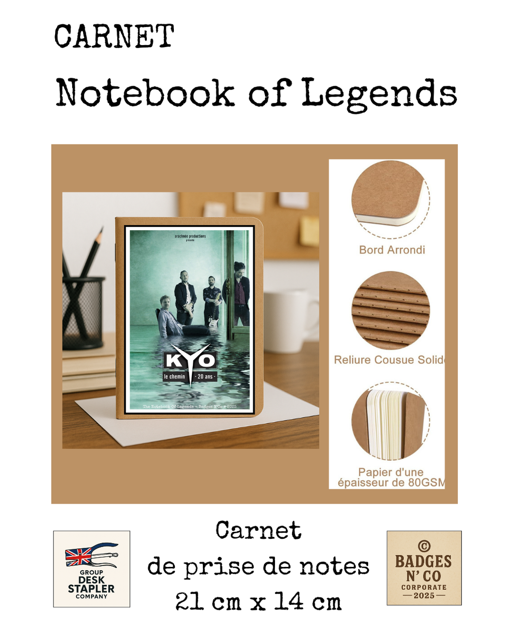 Kyo – carnet Notebook of Legend