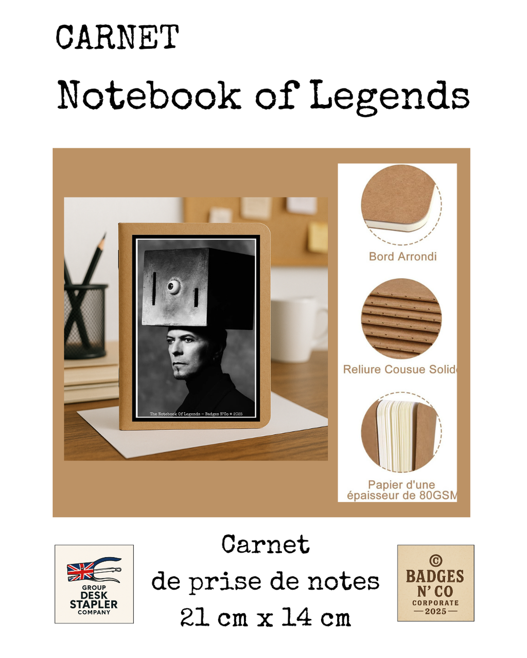 David Bowie – carnet Notebook of Legend