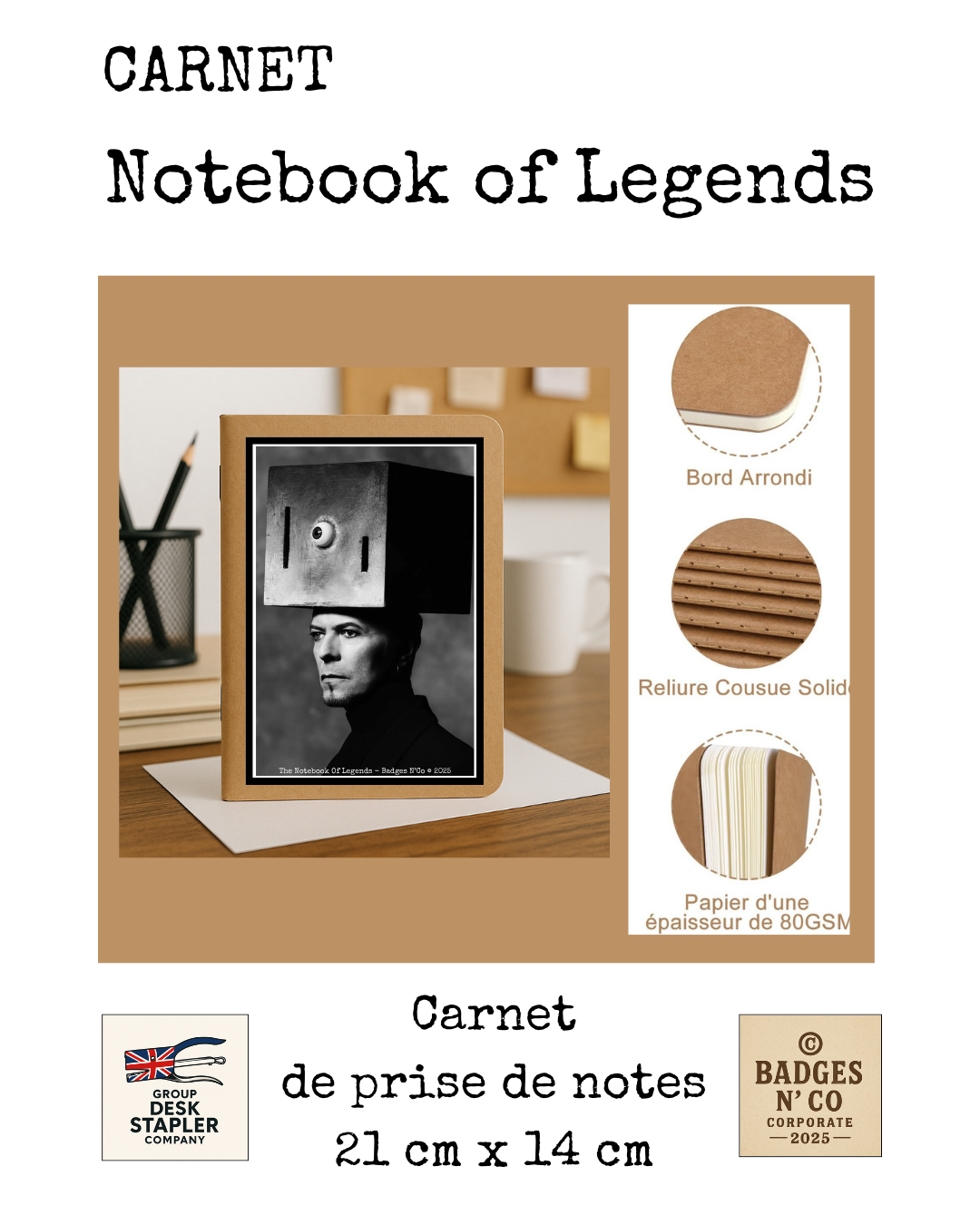 David Bowie – carnet Notebook of Legend