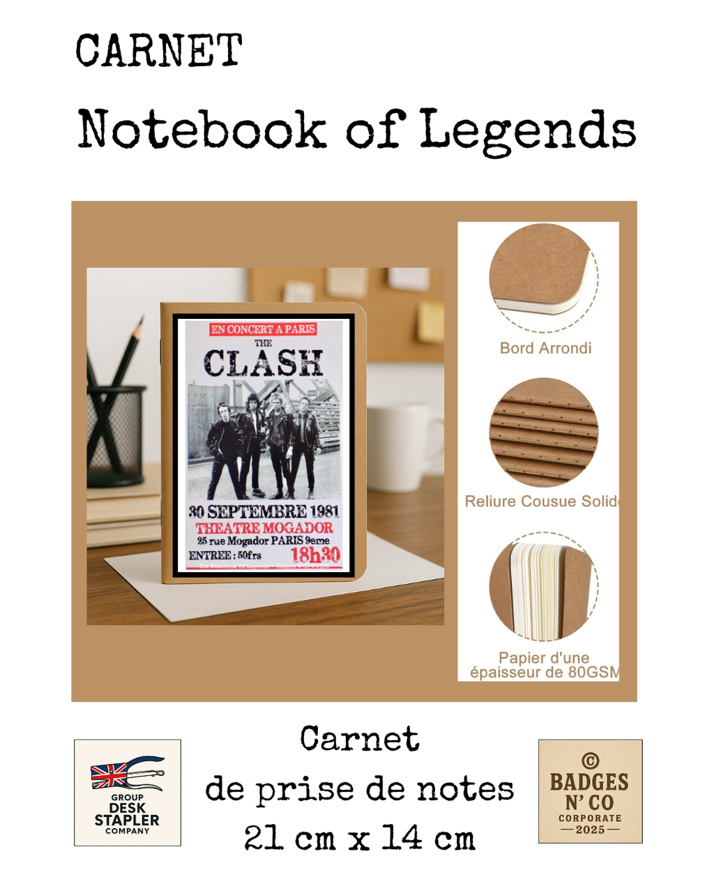 The Clash – carnet Notebook of Legend
