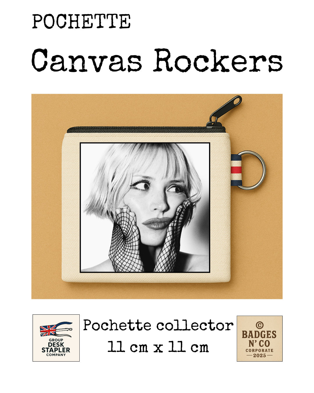 Angèle – Pochette 11x11 cm – Canvas Rockers Collection