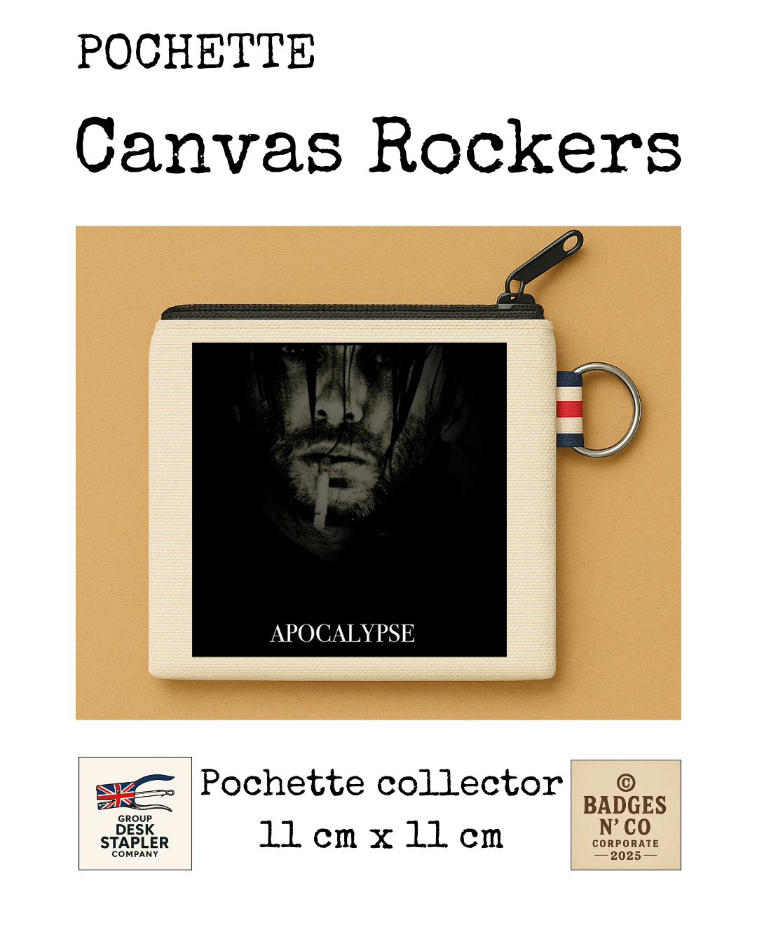 Saez – Pochette 11x11 cm – Canvas Rockers Collection