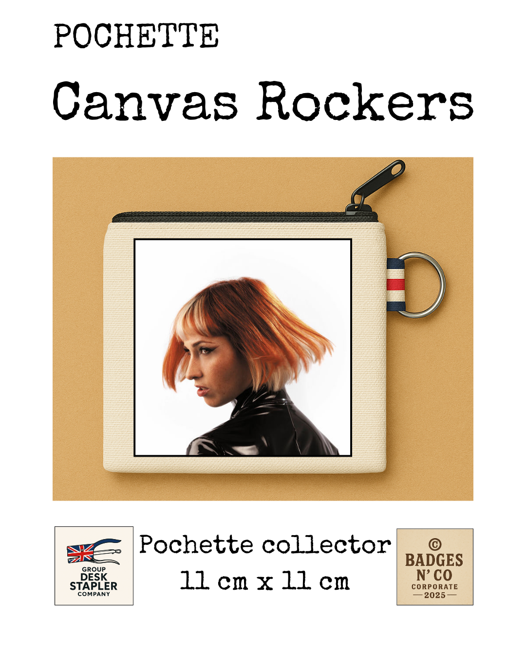 Pochette Suzane Canvas Rocker collector 11x11 cm