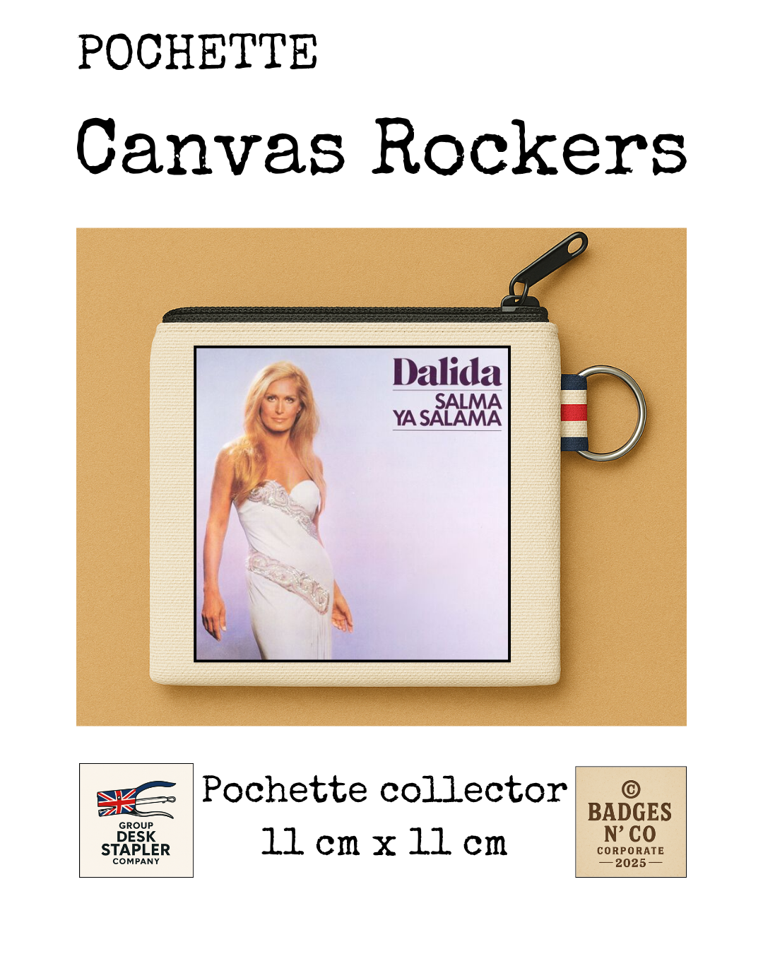 Pochette Dalida Canvas Rocker collector 11x11 cm