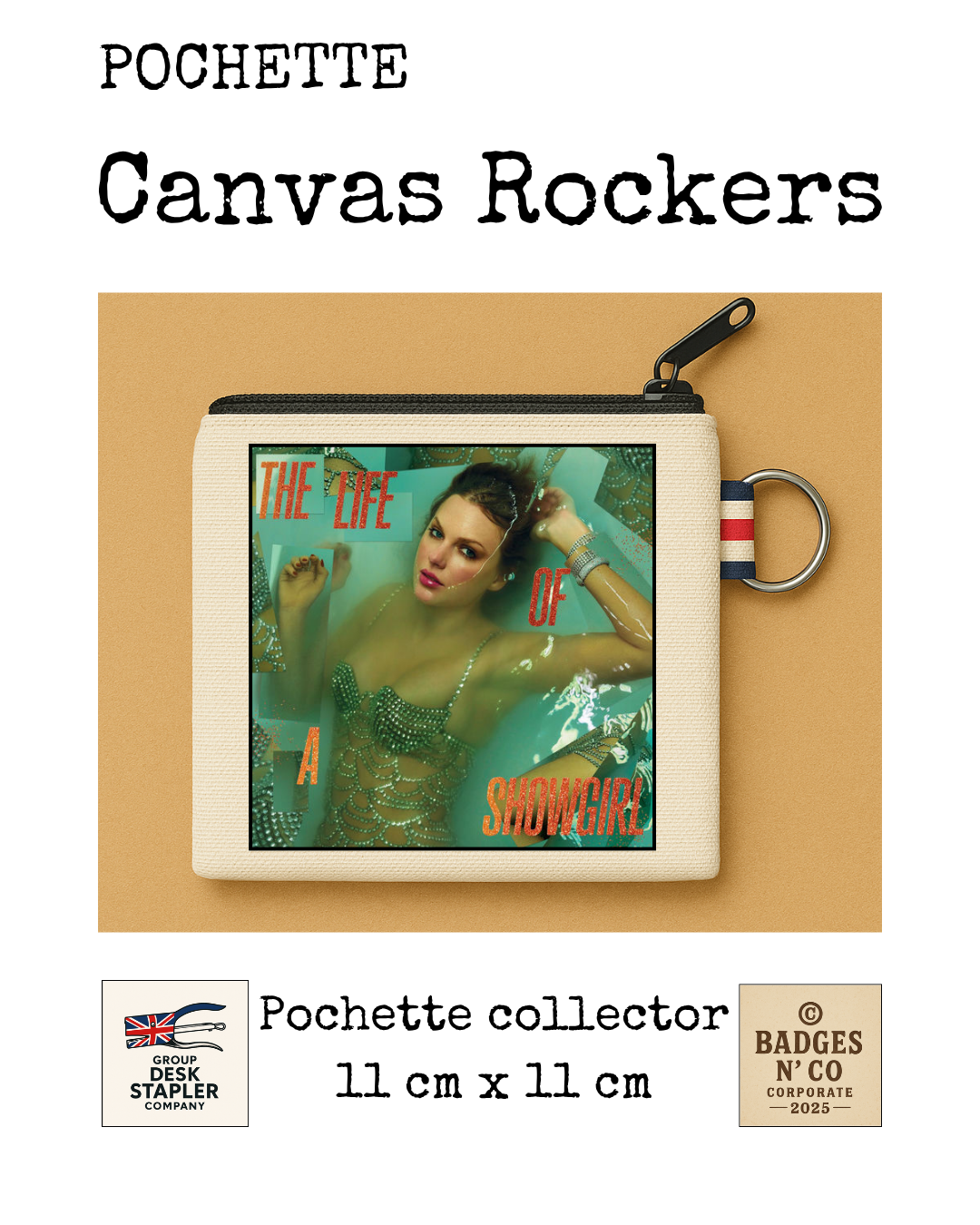 Pochette Taylor Swift Canvas Rocker collector 11x11 cm