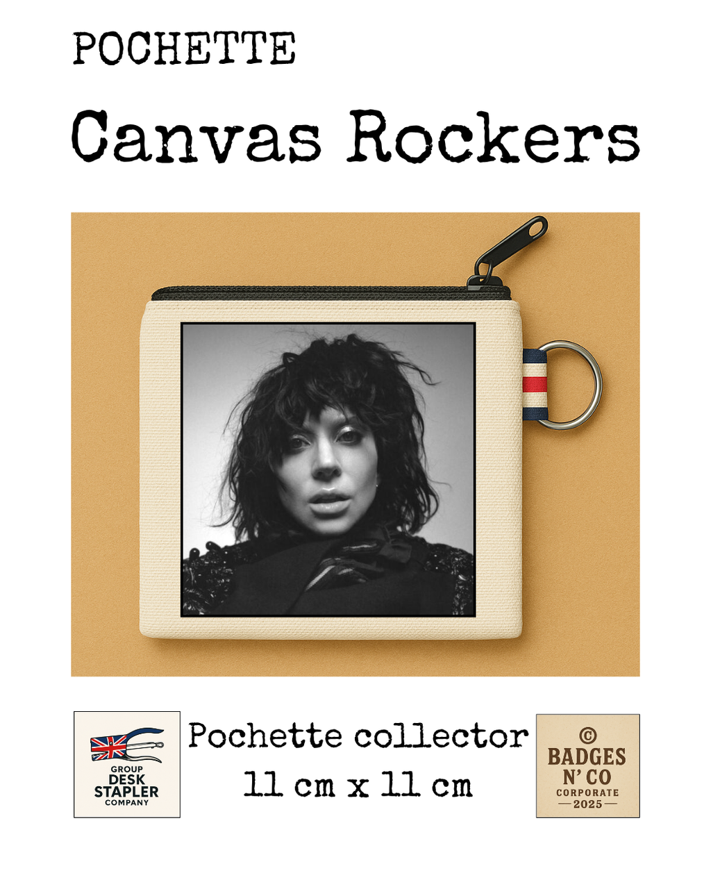 Pochette Lady Gaga Canvas Rocker collector 11x11 cm