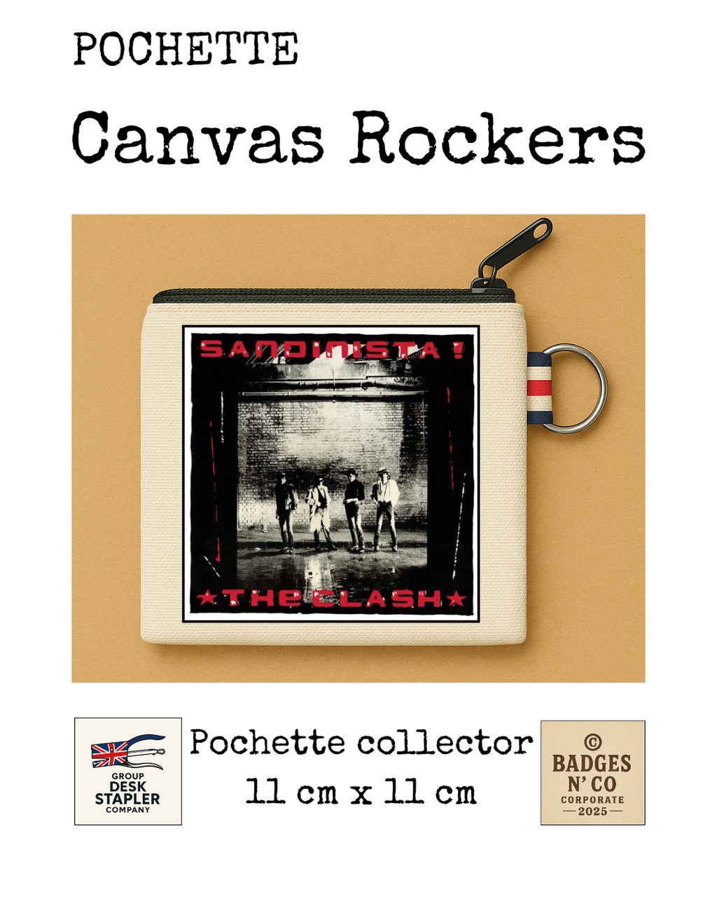 Pochette The Clash Canvas Rocker collector 11x11 cm