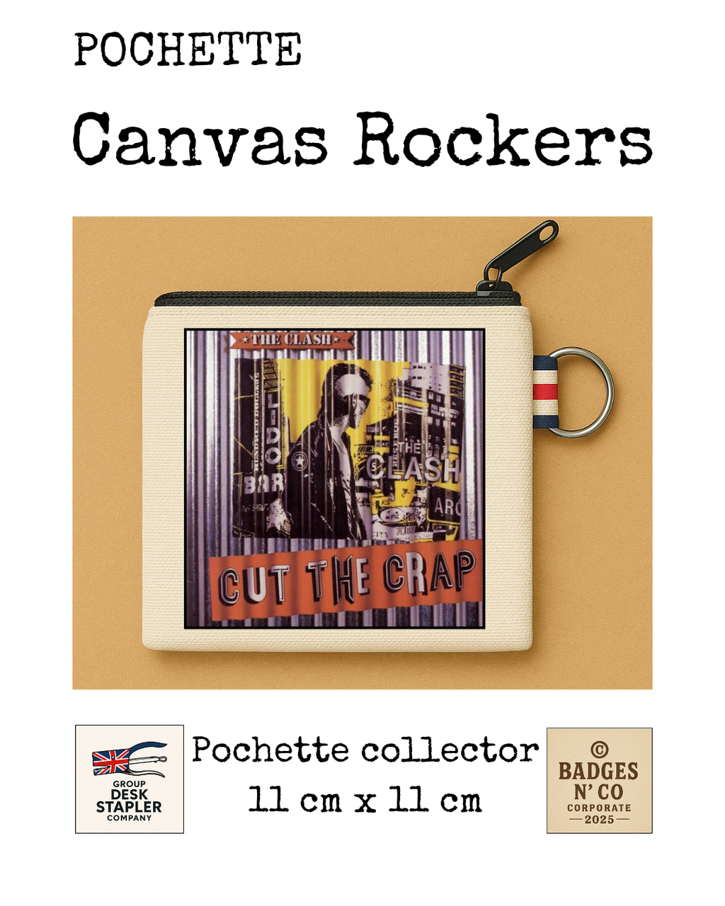 Pochette The Clash Canvas Rocker collector 11x11 cm