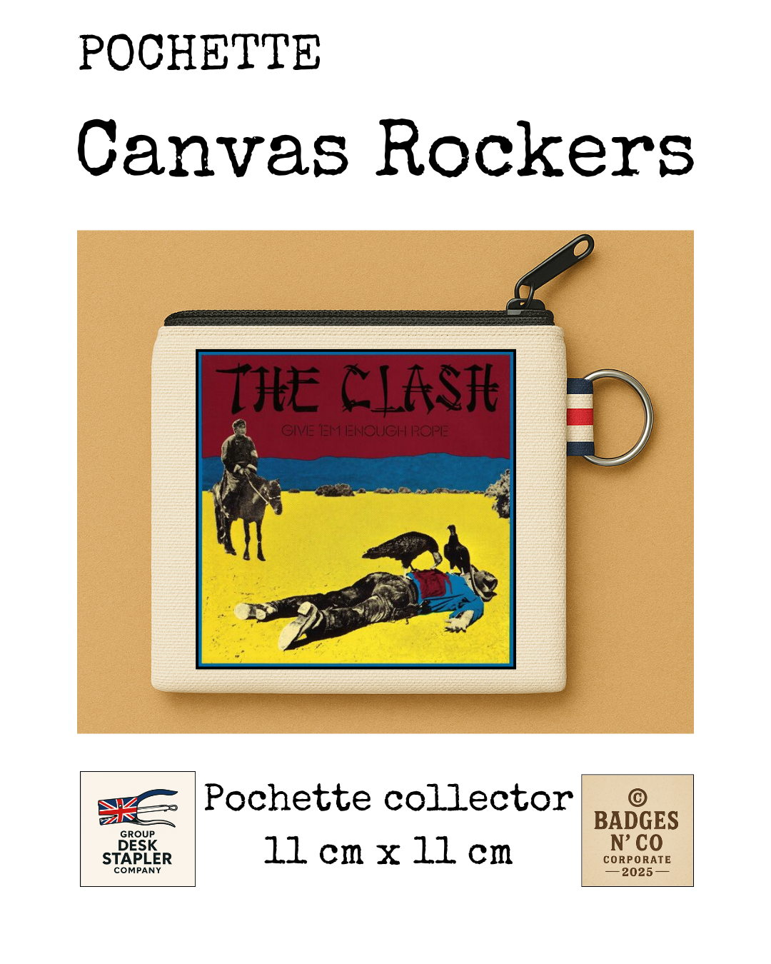Pochette The Clash Canvas Rocker collector 11x11 cm