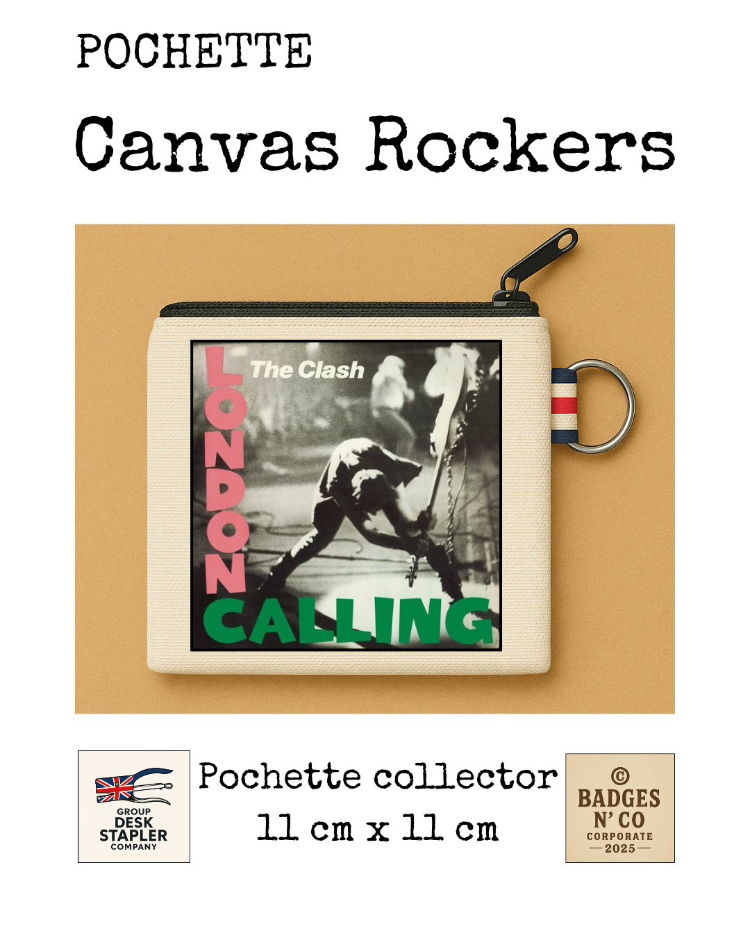 Pochette The Clash Canvas Rocker collector 11x11 cm